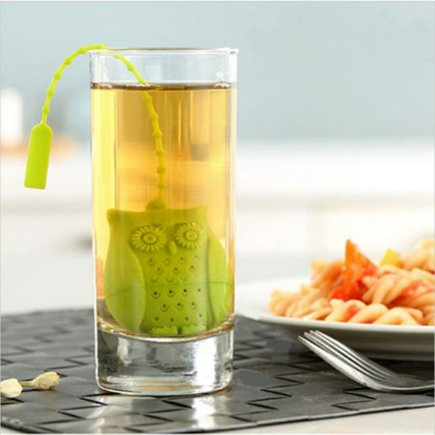 Bird Gifts Owl Strainer Hot Tea Infuser Perforated Novelty Silicone Filter CL